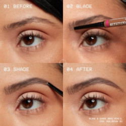 NYX Professional Makeup Blade & Shade Nano Brow Pencil Kulmupliiats 01 Ash Blonde