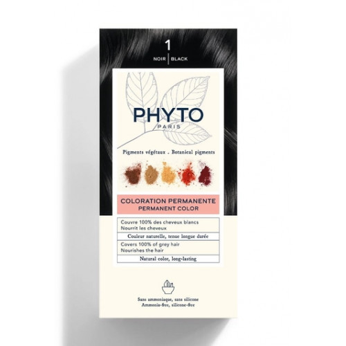 Phyto Hair Pernament Color Püsiv juuksevärv 1 Black