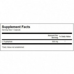 SWANSON L-Tryptophan 500mg Sleep Support Toidulisand L-trüptofaan 60 kapslit