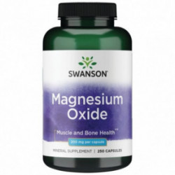 SWANSON Magnesium Oxide 200mg Muscle and Bone Health Magneesium 250 kapslit