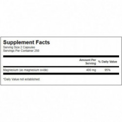 SWANSON Magnesium Oxide 200mg Muscle and Bone Health Magneesium 250 kapslit