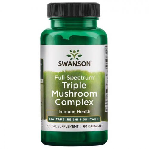 SWANSON Triple Mushroom Complex Immune Health Toidulisand Maitake, Reishi ja Shiitake 60 kapslit