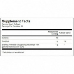 SWANSON Evening Primrose Oil 500mg Menopause Support Kuningakepi õli 100 kapsulit