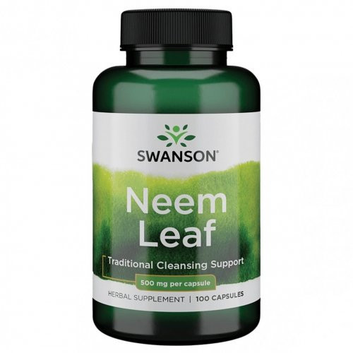 SWANSON Neem Leaf 500mg Traditional Cleansing Support India ninbambuse lehtede toidulisand 100 kapsulit