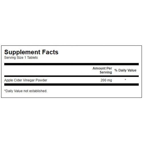 SWANSON Apple Cider Vinegar 200mg Detoxification Support Õunasiidri äädika toidulisand 120 kapsulit