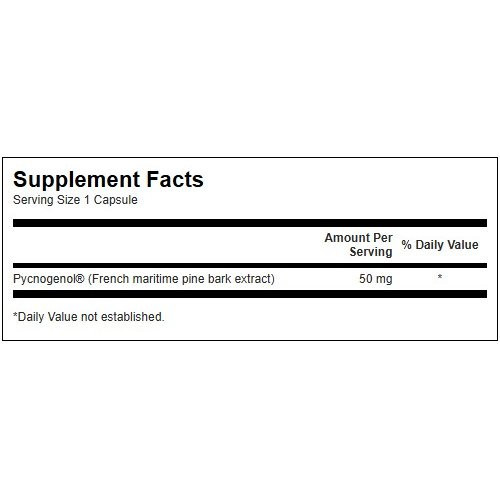 SWANSON Pycnogenol 50mg Antioxidant Support Männikoore ekstrakt 50 capsules