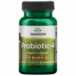 SWANSON ProBiotic-4 Digestive Health Piimhappebakterid, probiootikumid 60 kapslit