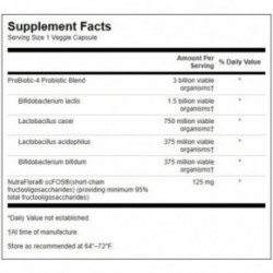 SWANSON ProBiotic-4 Digestive Health Piimhappebakterid, probiootikumid 60 kapslit