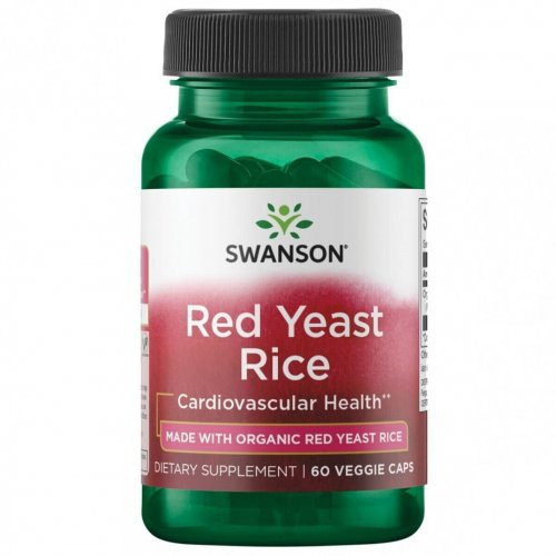 SWANSON Red Yeast Rice Cardiovascular Health Punase pärmi riisi toidulisand 60 kapslit