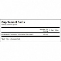 SWANSON Resveratrol Toidulisand Resveratrooli 250 Mg 30 kapslit
