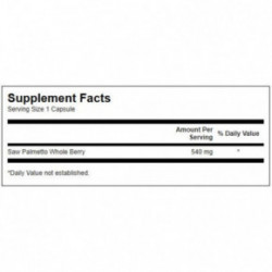 SWANSON Saw Palmetto 540mg Prostate Health Toidulisand meestele 100 kapsulit