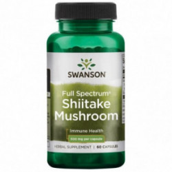 SWANSON Full Spectrum Shiitake Mushroom 500mg Immune Health Shiitake seene toidulisand 60 kapslit