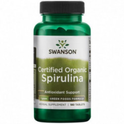 SWANSON Certified Organic Spirulina 500mg Antioxidant Support Spirulina 180 kapslit