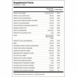 SWANSON Multivitamin without Iron Multivitamiinide ja mineraalide kompleks, ilma rauata 130 kapslit