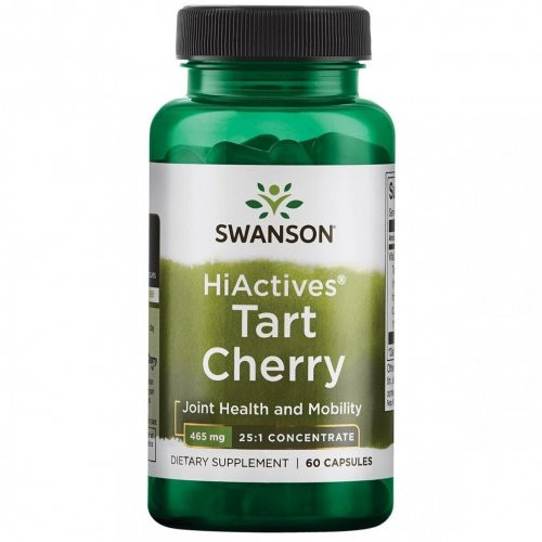 SWANSON HiActives Tart Cherry 465mg Joint Health and Mobility Kirsikakontsentraat 60 kapslit