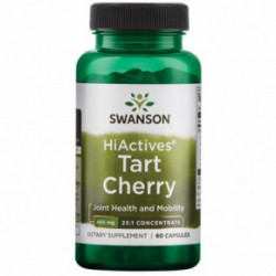 SWANSON HiActives Tart Cherry 465mg Joint Health and Mobility Kirsikakontsentraat 60 kapslit