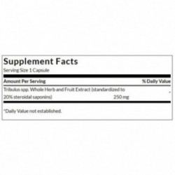 SWANSON Mega Tribulus Extract 250mg Testosterone Support Tribuluse ekstrakt 120 kapsulit