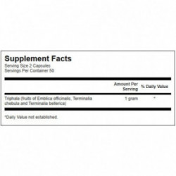 SWANSON Triphala 500mg Digestive and Immune Health Toidulisand Triphala 100 kapsulit