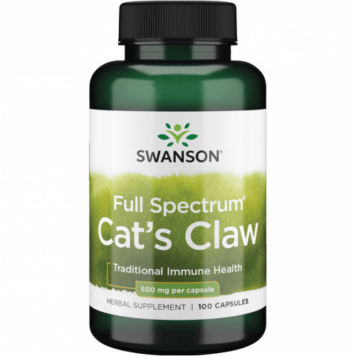 SWANSON Full Spectrum Cats Claw 500mg Traditional Immune Health Toidulisand Una De Gato 100 kapsulit