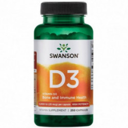 SWANSON High Potency Vitamin D3 1.000 IU (25mcg) Bone and Immune Health D3-vitamiin 250 kapslit