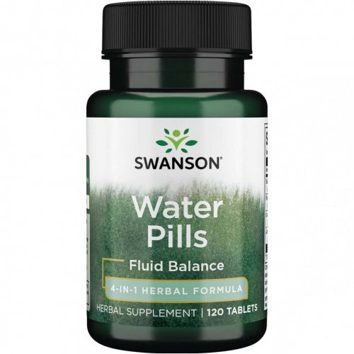 SWANSON Water Pills Fluid Balance Toidulisand keha optimaalse vedelikutasakaalu säilitamiseks 120 kapsulit