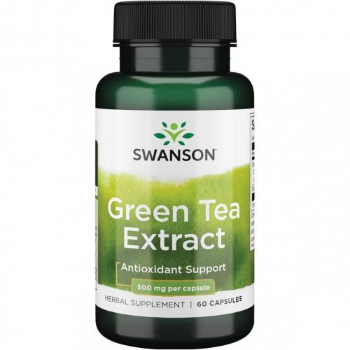 SWANSON Green Tea Extract 500mg Antioxidant Support Rohelise tee ekstrakt 60 kapslit