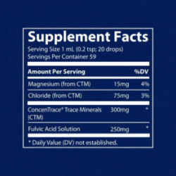 Trace Minerals Fulvic Acid 250mg Fulviinhape - soolestiku ja happesuse jaoks 59ml