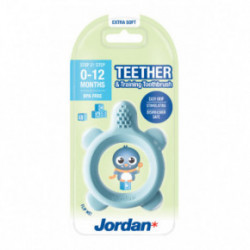 Jordan Teether and Training Toothbrush Extra Soft Beebi hammastusvahend, eriti pehme Pink