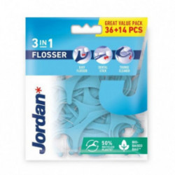 Jordan 3-in-1 Flosser Hambaniit koos hoidjaga 36tk+14tk