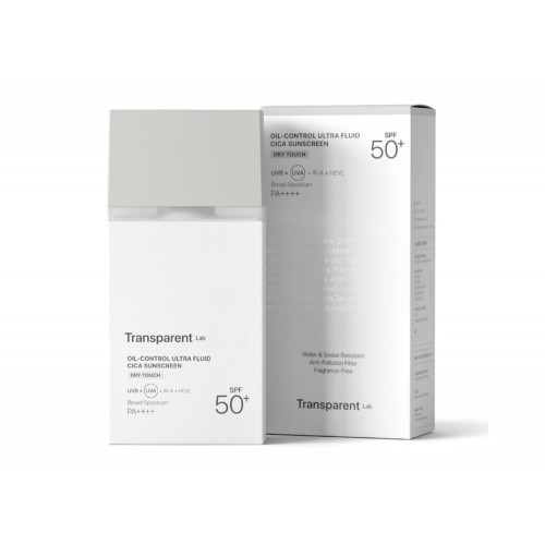 Transparent Lab Oil Control Ultra-Fluid Cica Sunscreen SPF50 Mineraalsete ja keemiliste filtritega näokaitse 100ml
