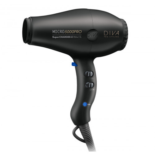 Diva Pro Styling Micro 5000 Pro Dryer Föön Black