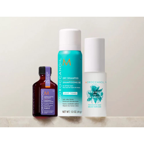 Moroccanoil Must Have Refresh, Nourish, And Go! Light Tones Suvine reisikomplekt blondidele juustele
