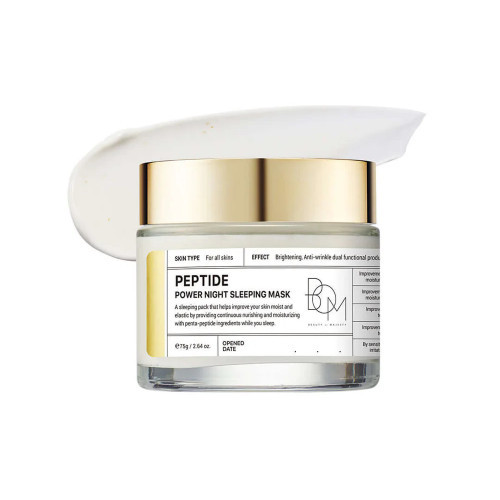 BOM Peptide Power Night Sleeping Mask Naktinė veido kaukė 75g