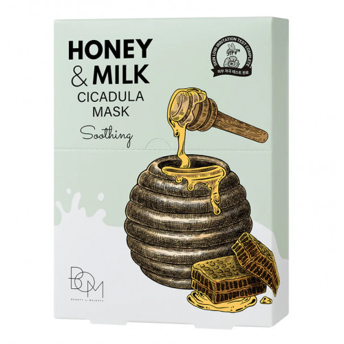 BOM Honey & Milk Cicadula Mask Nahka rahustavad näomaskid 10 tk.