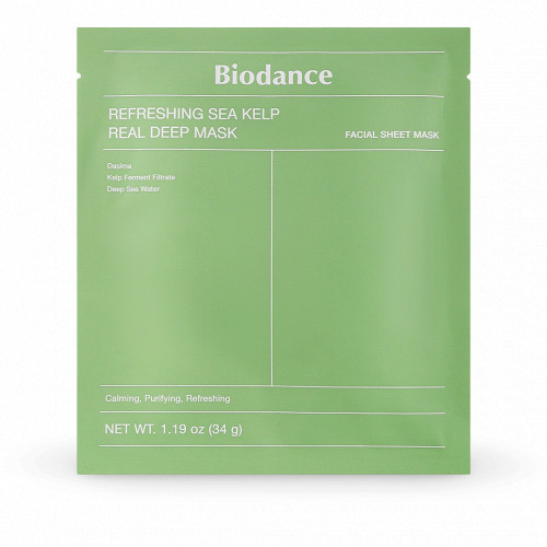 Biodance Refreshing Sea Kelp Real Deep Mask Öine näomask, mis tasakaalustab rasueritust 34g