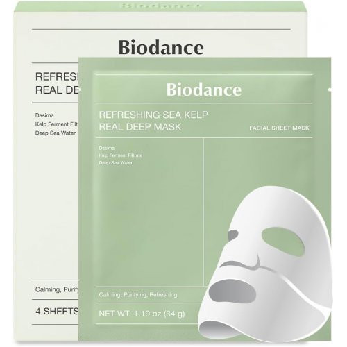 Biodance Refreshing Sea Kelp Real Deep Mask Öine näomask, mis tasakaalustab rasueritust 34g