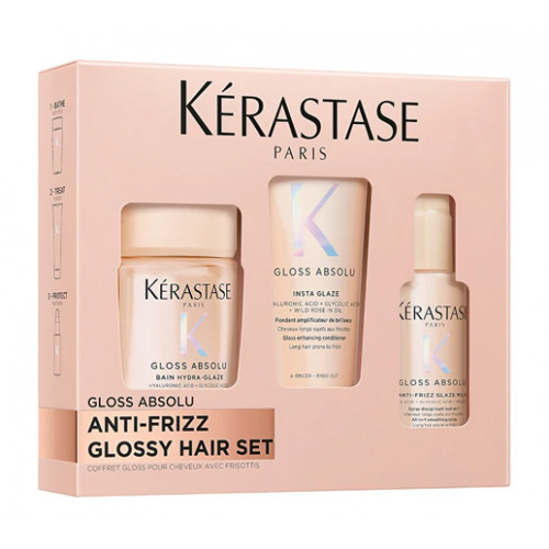 Kérastase Gloss Absolu Anti - Frizz Glossy Hair Set Juuksehoolduskomplekt Seatud