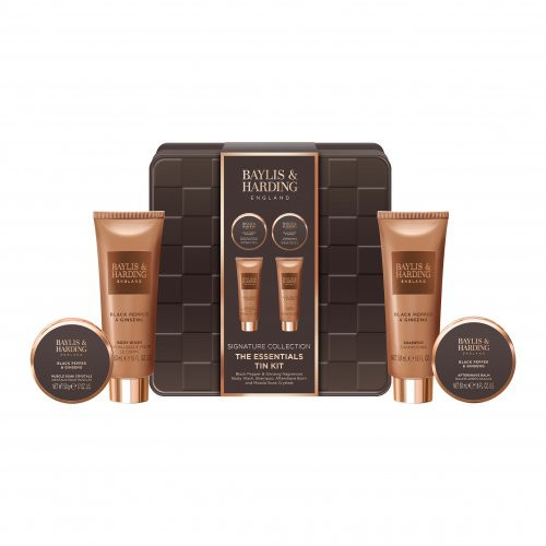 Baylis & Harding Black Pepper & Ginseng Men's The Essentials Tin Kit Gift Set Kinkekomplekt meestele