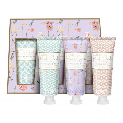 Baylis & Harding Royale Garden Rose, Poppy & Vanilla Luxury Hand Treats Gift Set Kätekreemide komplekt 3x50ml