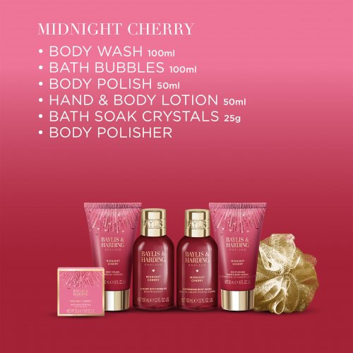 Baylis & Harding Cherry Blossom Luxury Body Care Gift Set Kehahoolduskomplekt Seatud