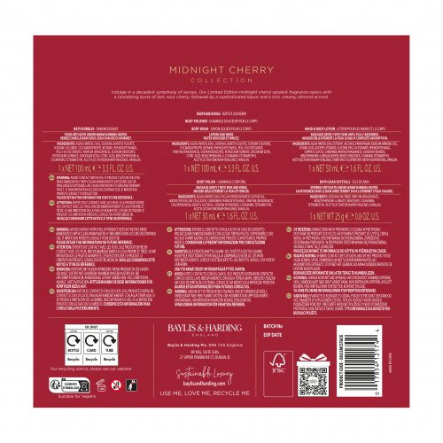 Baylis & Harding Cherry Blossom Luxury Body Care Gift Set Kehahoolduskomplekt Seatud