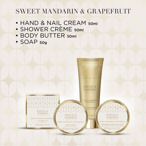 Baylis & Harding Sweet Mandarin & Grapefruit Luxury Bathing Tin Gift Set Kehahooldustooted