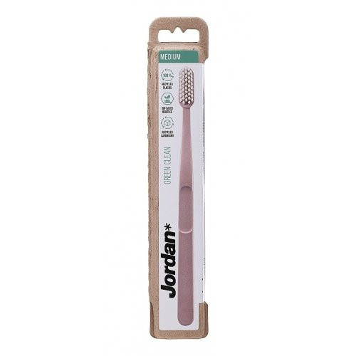 Jordan Green Clean Medium Toothbrush Keskmiselt kõva hambahari Pink