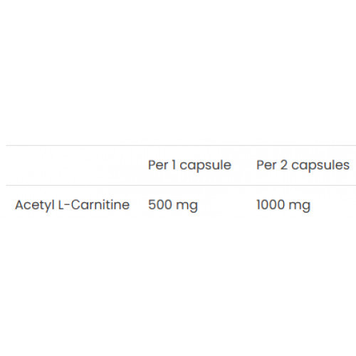 VPLab Nutrition Nutrition UltraVit Acetyl-L-Carnitine Toidulisand ainevahetuse parandamiseks 60 kapslit