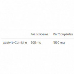 VPLab Nutrition Nutrition UltraVit Acetyl-L-Carnitine Toidulisand ainevahetuse parandamiseks 60 kapslit