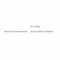 VPLab Nutrition UltraVit Vitamin D3 4000 IU Toidulisand 120 kapsulit