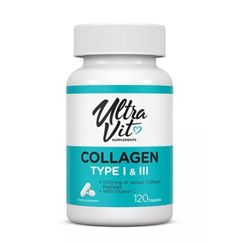 VPLab Nutrition Ultravit Collagen Type I & III Toidulisand 120 kapsulit