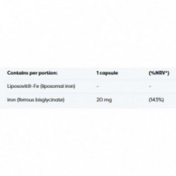 Osavi Liposomal Iron 20 mg Toidulisand Liposomaalne raud 60 kapslit