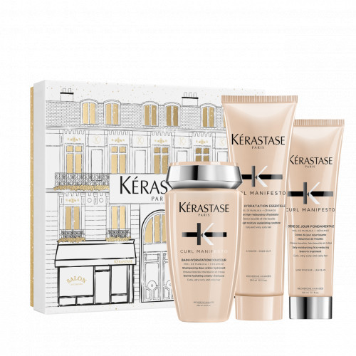 Kérastase Curl Manifesto Holiday Gift Set 2025 Tootekomplekt lainelistele ja lokkis juustele