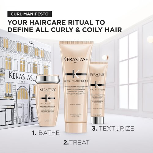 Kérastase Curl Manifesto Holiday Gift Set 2025 Tootekomplekt lainelistele ja lokkis juustele